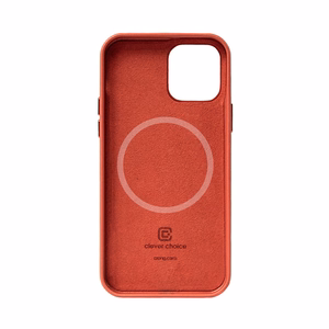 Crong Essential Cover Magnetic mākslīgās ādas vāciņš iPhone 12 / iPhone 12 Pro, ar MagSafe, sarkans