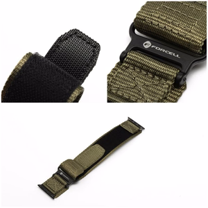 FORCELL F-DESIGN FA05 neilona siksniņa APPLE pulkstenim 42 / 44 / 45 / 49 mm zaļa