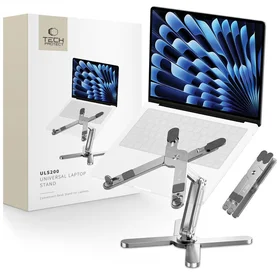 Tech-Protect ULS200 universālais statīvs klēpjdatoriem līdz 16" - sudrabains