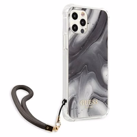 Guess GUHCP12LKSMAGR iPhone 12 Pro Max 6.7" pelēks/pelēks cietais apvalks Marble kolekcija