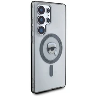 Viedtālruņa apvalks Karl Lagerfeld Button Karl Head Printed Logo Magnētiskais Samsung Galaxy S25 Ultra melns