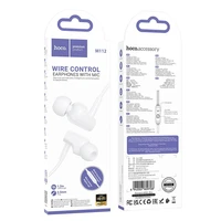 HOCO universālās austiņas ar mikrofonu M112 baltas