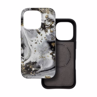 FORCELL F-PROTECT Mirage, militārā standarta pārbaudīts viedtālruņa apvalks ar MagSafe, piemērots IPHONE 15 PRO, sudraba miglas krāsā