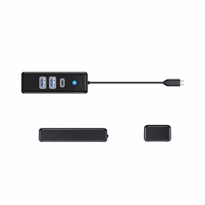Orico PWC2U-C3 USB-C Hub / 2x USB-A 3.0 + 1x USB-C 3.0 - melns