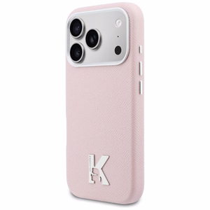 Karl Lagerfeld Karl Head Logo MagSafe futrālis iPhone 17 Pro Max - Rozā krāsā