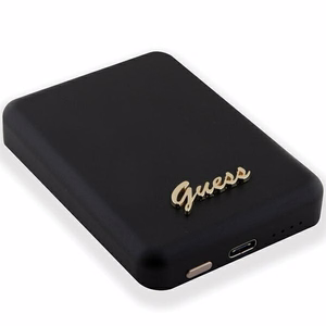 Guess MagSafe Metal Script Logo беспроводной внешний аккумулятор 15W 5000mAh - чёрный