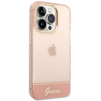 Guess GUHCP14LHGCOP iPhone 14 Pro6,1" rozā/rozā maciņš Translucent