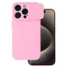 Camshield Soft viedtālruņa apvalks Iphone 15 Pro gaiši rozā