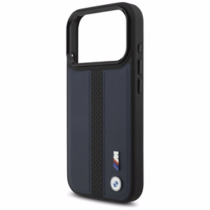 BMW M perforēts MagSafe futrālis ar svītru logotipu iPhone 17 Pro - Tumši zils