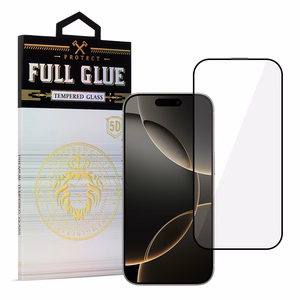 Aizsargstikls CIETĀS Pilna Līme 5D IPHONE 16 PRO/17 MELNS