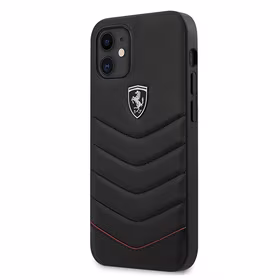 Ferrari FEHQUHCP12SBK iPhone 12 mini 5.4" melns/melns cietais apvalks Off Track Quilted