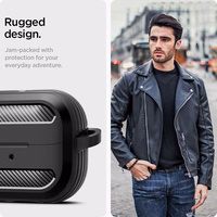 Spigen Rugged Armor viedtālruņa apvalks Samsung Galaxy Buds 3 / 3 Pro - melns