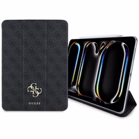Guess GUFC11PM24PS4SGK iPad Pro 11" 2024 vāciņš melns magnētiskais 4G Liels logotips