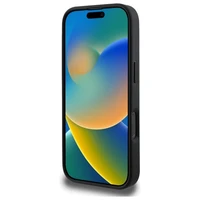 Guess 4G gredzena klasiskā logotipa magnētiskais viedtālruņa apvalks iPhone 16 Pro Max - melns