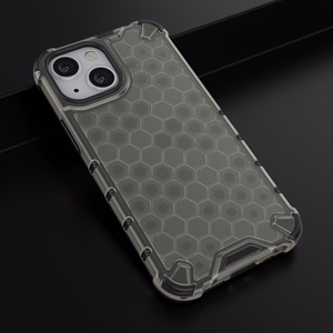 Honeycomb Case броневой чехол с TPU бампером для iPhone 13 mini чёрный