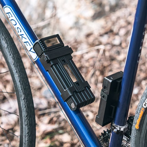 Rockbros LKXR2006 saliekama velosipēda slēdzene ar atslēgu – melna