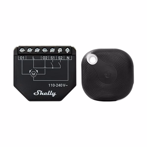 WiFi žalūziju/aizkaru kontrolieris Shelly Shutter + BLU Button Tough 1