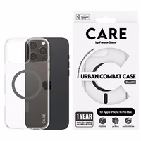 CARE by PanzerGlass Flagmanis viedtālruņa apvalks iPhone 16 Pro Max 6.9" melns/melns Magnētiskais 1348