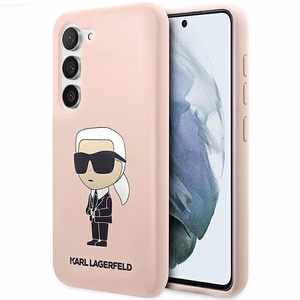 Karl Lagerfeld KLHCS23SSNIKBCP S23 S911 жёсткий чехол розовый/розовый Silicone Ikonik