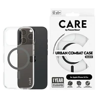 CARE by PanzerGlass Flagship viedtālruņa apvalks iPhone 16 Pro 6.3" melns/melns magnētiskais 1346
