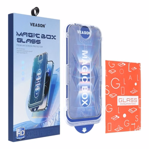 6D Pro Veason Aizsargstikls ar vieglu uzstādīšanu + aplikatorius - Iphone 16 melns