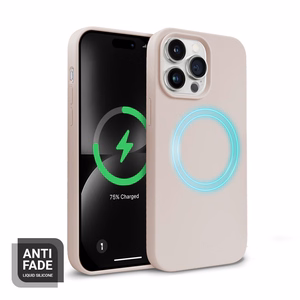 Crong Color Cover Magnetic vāciņš ierīcei iPhone 14 Pro, saderīgs ar MagSafe, smilšu rozā
