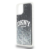 DKNY Liquid Glitter Big Logo viedtālruņa apvalks iPhone 11 / Xr - melns
