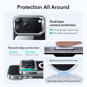 ESR Classic Hybrid Kickstand MagSafe Чехол для iPhone 17 Pro Max - прозрачный