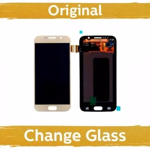 LCD displejs saderīgs ar Samsung G920 S6 zeltains (atjaunots: Ķīna)