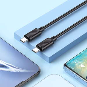 Кабель USB C - USB C Hoco 3A 60W 2 м X88 черный