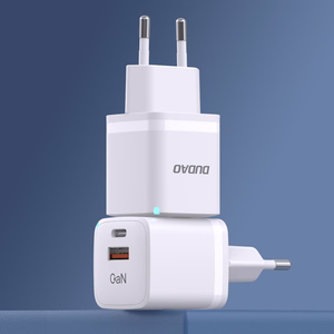 Sienas lādētājs GaN 33W PPS USB C/USB Dudao A13Pro – balts