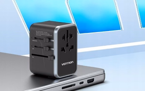 Vention FJFB0 GaN 2xUSB-C 2xUSB-A universālais ceļojumu adapteris 65W (melns)