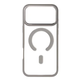 COLOR EDGE MAG COVER magnētiskais viedtālruņa apvalks, savietojams ar MagSafe, paredzēts IPHONE 17 Pro Max, titāna pelēks