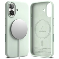 Ringke Silikona Magnētiskais MagSafe viedtālruņa apvalks iPhone 17 Pro - piparmētru krāsas