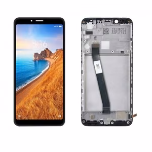 LCD displejs, saderīgs ar Xiaomi Redmi 7A, ar rāmi, melns, HQ