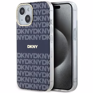 DKNY IML Mono un svītras Magnētiskais viedtālruņa apvalks iPhone 15 / 14 / 13 - zila