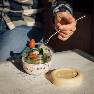 Quokka Bubble Food Jar 500 ml pārtikas trauks, vintāžas ziedu raksts