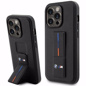 BMW Grip Stand Hot Stamp iPhone 14 Pro macins - Melns