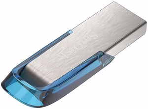SanDisk Ultra Flair USB zibatmiņas disks 64 GB USB Type-A 3.2 Gen 1 zils, sudrabs