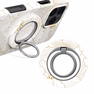 MIO White Roses Magsafe Case Compatible Ring Holder