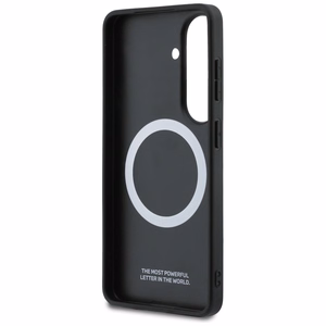 BMW Tricolor Metal Logo MagSafe maciņš priekš Samsung Galaxy S26 melns