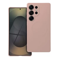 Viedtālruņa apvalks no silikona ar Magnētisko MagSafe SAMSUNG S25 Ultra rozā