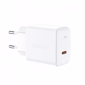 Acefast зарядное устройство GaN USB Type C 30W, PD, QC 3.0, AFC, FCP белое (A21 white)