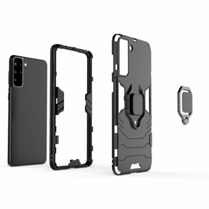 Ring Armor izturīgs hibrīda viedtālruņa apvalks ar magnētisko turētāju Samsung Galaxy S22+ (S22 Plus) melns