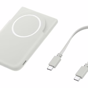 Samsung EB-U2500XJEGWW 25W Qi2 5000 mAh USB-C Power Bank with USB-C Cable - MagSafe Compatible USB-C - Gray