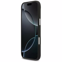 KARL LAGERFELD viedtālruņa apvalks IPHONE 17 Air, ar magnētisko MagSafe, (KLHCP17MPSFDHPOK, FW Grained PU W/ K&C Heads Pins & Logo) melns