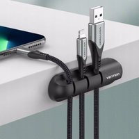 Vention 5 portu kabeļu organizators, 2 gab., melns