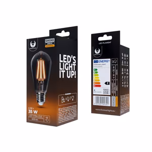 LED Bulb Filaments E27 ST64 4W 230V 2000K 400lm COG smoked Forever Light