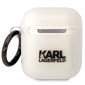 Karl Lagerfeld KLA2HNCHTCT чехол Airpods 1/2 прозрачный Ikonik Choupette