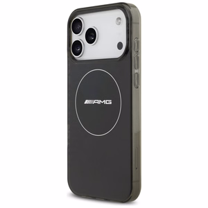 AMG двухслойный прозрачный дымчатый MagSafe чехол для iPhone 17 Pro Max - черный